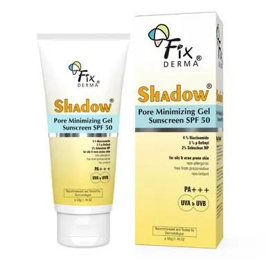 Fixderma Shadow 4% Niacinamide Gel Sunscreen for Pore Minimizer with SPF 50 PA+++